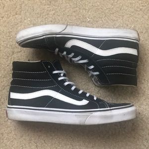 High top black slim vans